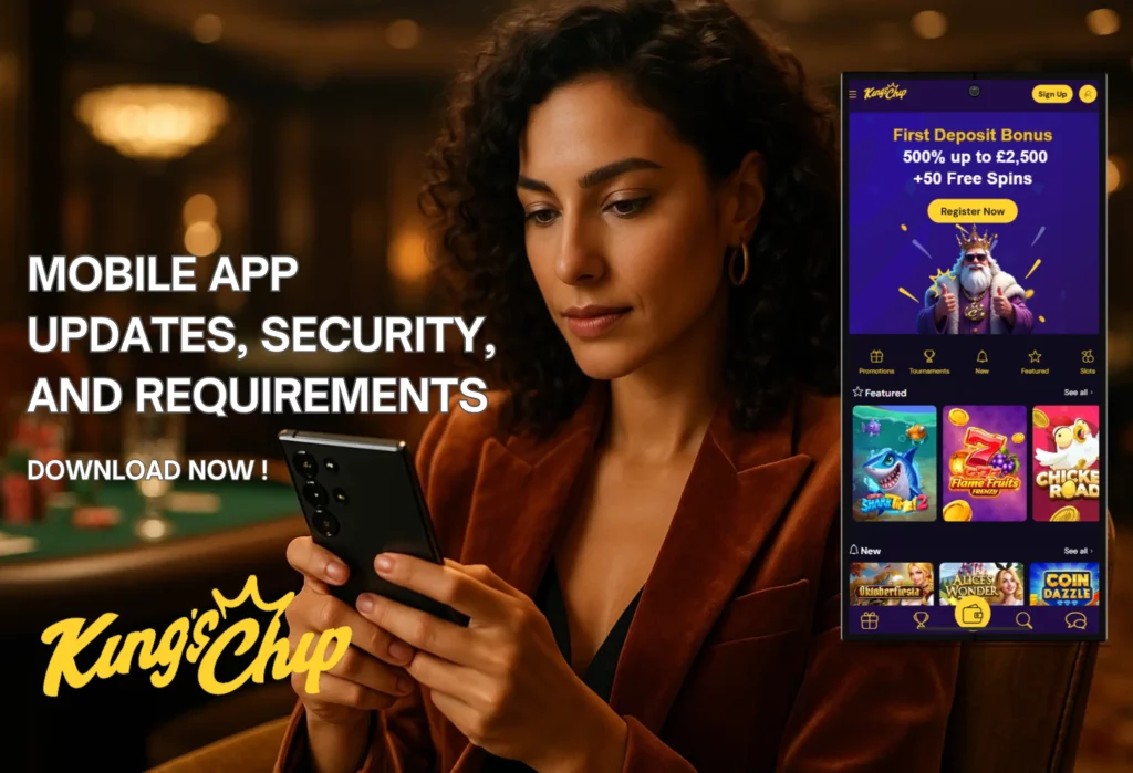 King's Chip mobile app updates.