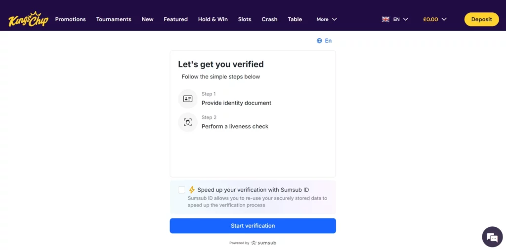 King's Chip verification process.